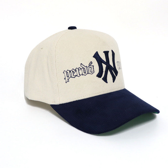 Perdóname NYY Cream Corduroy Cap